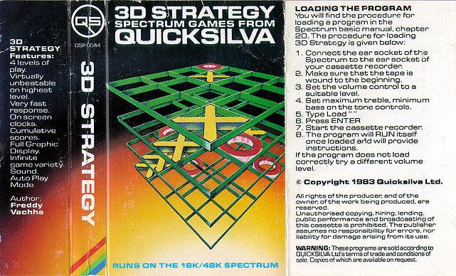 3D Strategy box art for ZX Spectrum